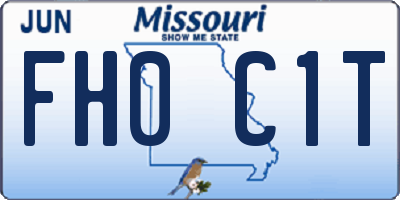 MO license plate FH0C1T