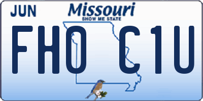 MO license plate FH0C1U