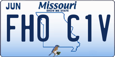 MO license plate FH0C1V