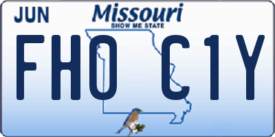 MO license plate FH0C1Y