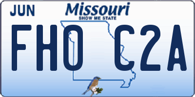 MO license plate FH0C2A