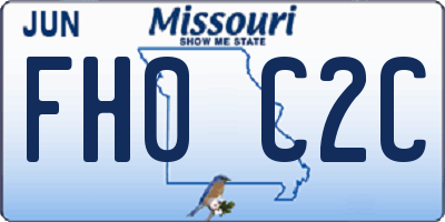 MO license plate FH0C2C