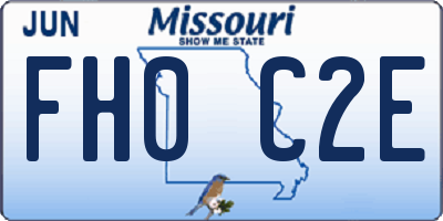 MO license plate FH0C2E