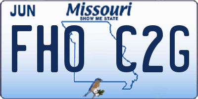 MO license plate FH0C2G