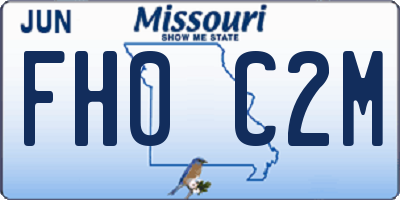 MO license plate FH0C2M