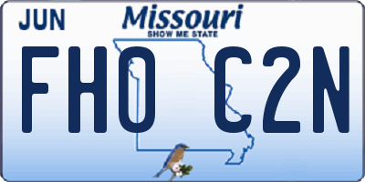 MO license plate FH0C2N