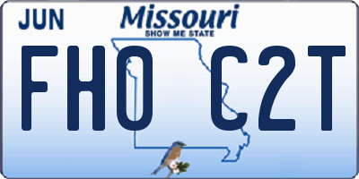 MO license plate FH0C2T