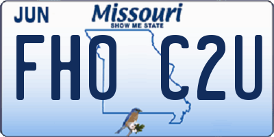 MO license plate FH0C2U