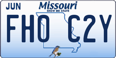 MO license plate FH0C2Y