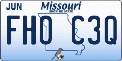 MO license plate FH0C3Q