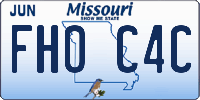 MO license plate FH0C4C