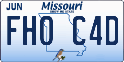 MO license plate FH0C4D