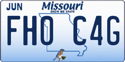 MO license plate FH0C4G