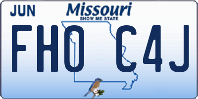 MO license plate FH0C4J