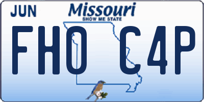MO license plate FH0C4P