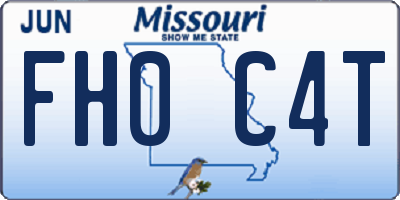 MO license plate FH0C4T