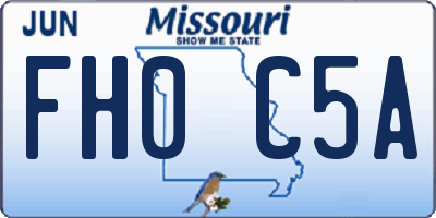 MO license plate FH0C5A