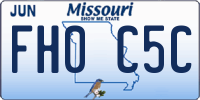 MO license plate FH0C5C
