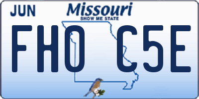MO license plate FH0C5E