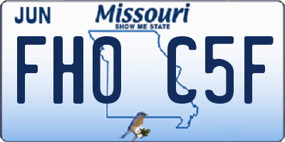 MO license plate FH0C5F
