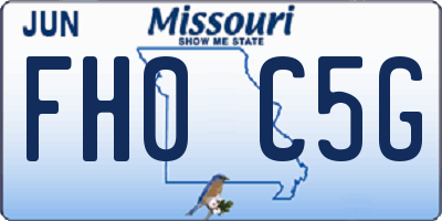 MO license plate FH0C5G