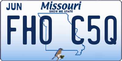 MO license plate FH0C5Q