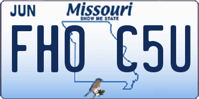 MO license plate FH0C5U
