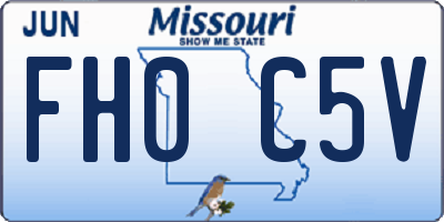 MO license plate FH0C5V