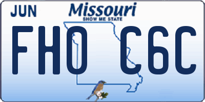 MO license plate FH0C6C