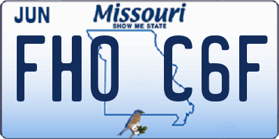 MO license plate FH0C6F