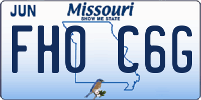 MO license plate FH0C6G
