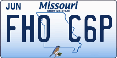 MO license plate FH0C6P