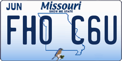 MO license plate FH0C6U