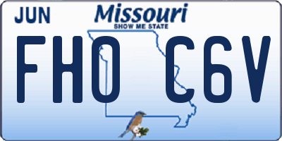MO license plate FH0C6V