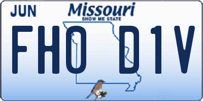 MO license plate FH0D1V