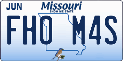 MO license plate FH0M4S