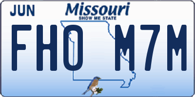 MO license plate FH0M7M