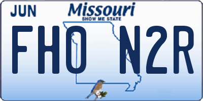 MO license plate FH0N2R