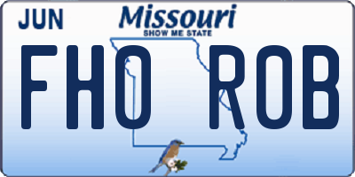 MO license plate FH0R0B