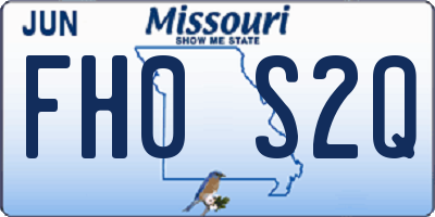 MO license plate FH0S2Q