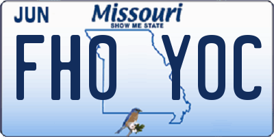 MO license plate FH0Y0C