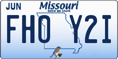 MO license plate FH0Y2I