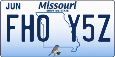 MO license plate FH0Y5Z