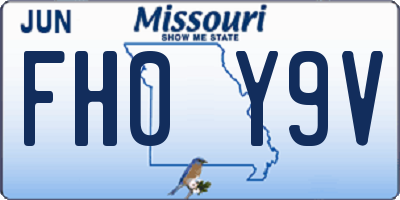 MO license plate FH0Y9V