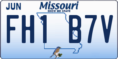 MO license plate FH1B7V
