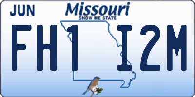 MO license plate FH1I2M