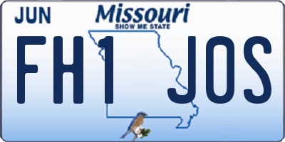 MO license plate FH1J0S