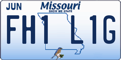 MO license plate FH1L1G