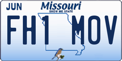 MO license plate FH1M0V
