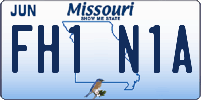 MO license plate FH1N1A